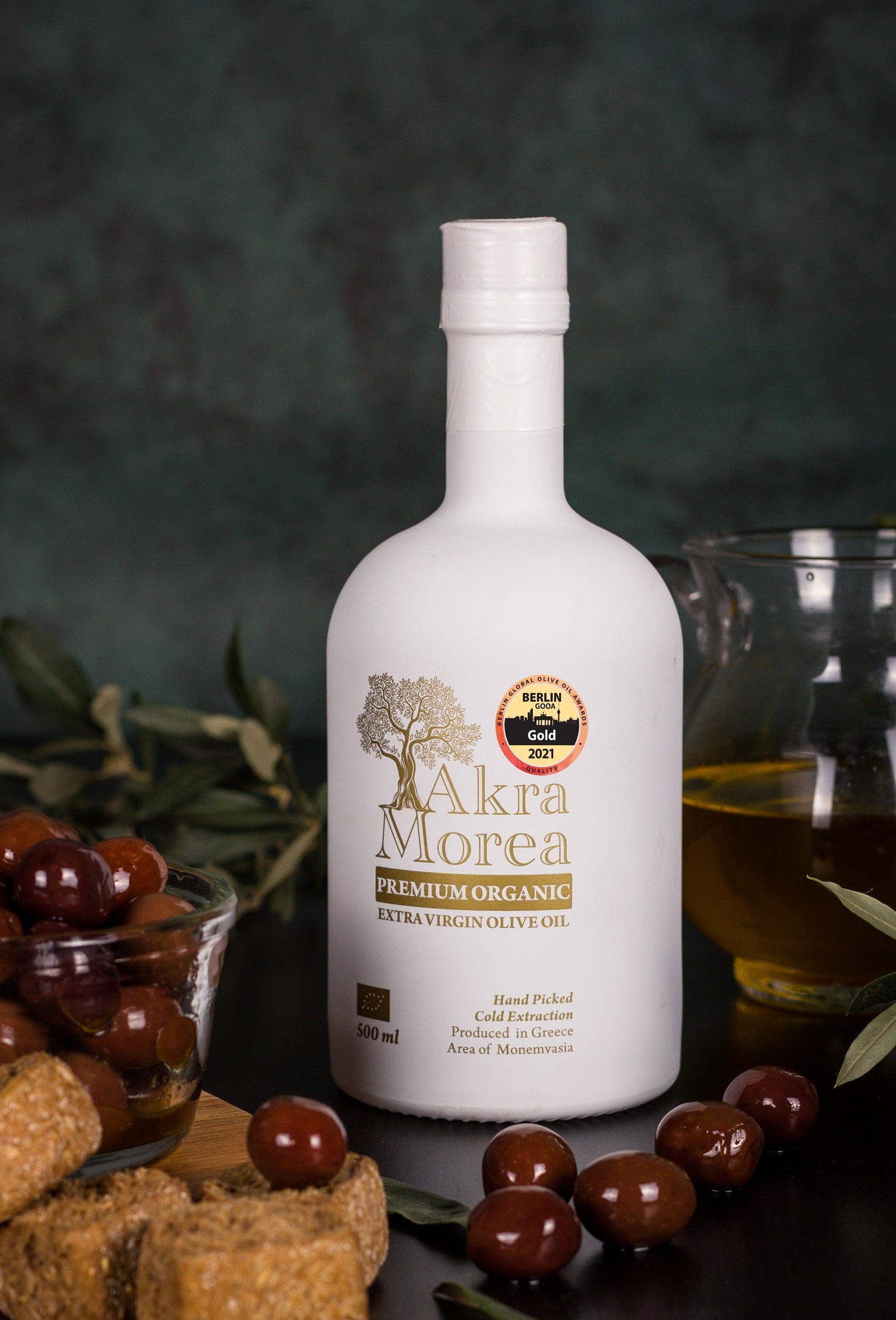 Premium Organic Extra Virgin Olive Oil 500ml - Akra Morea Olive Oil